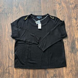 Karen Scott, Women Black Sweater